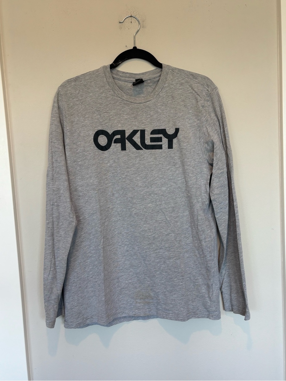 Oakley Light Grey Long Sleeve Logo Tee